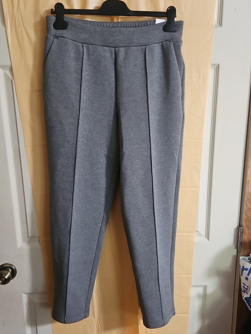 CALIA Women's Soft Scuba Tapered Pant: DARK HEATHER GRAY: NEW WITH TAGS: SZ M